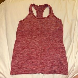 Lululemon Red Fitted Tank Top hip length